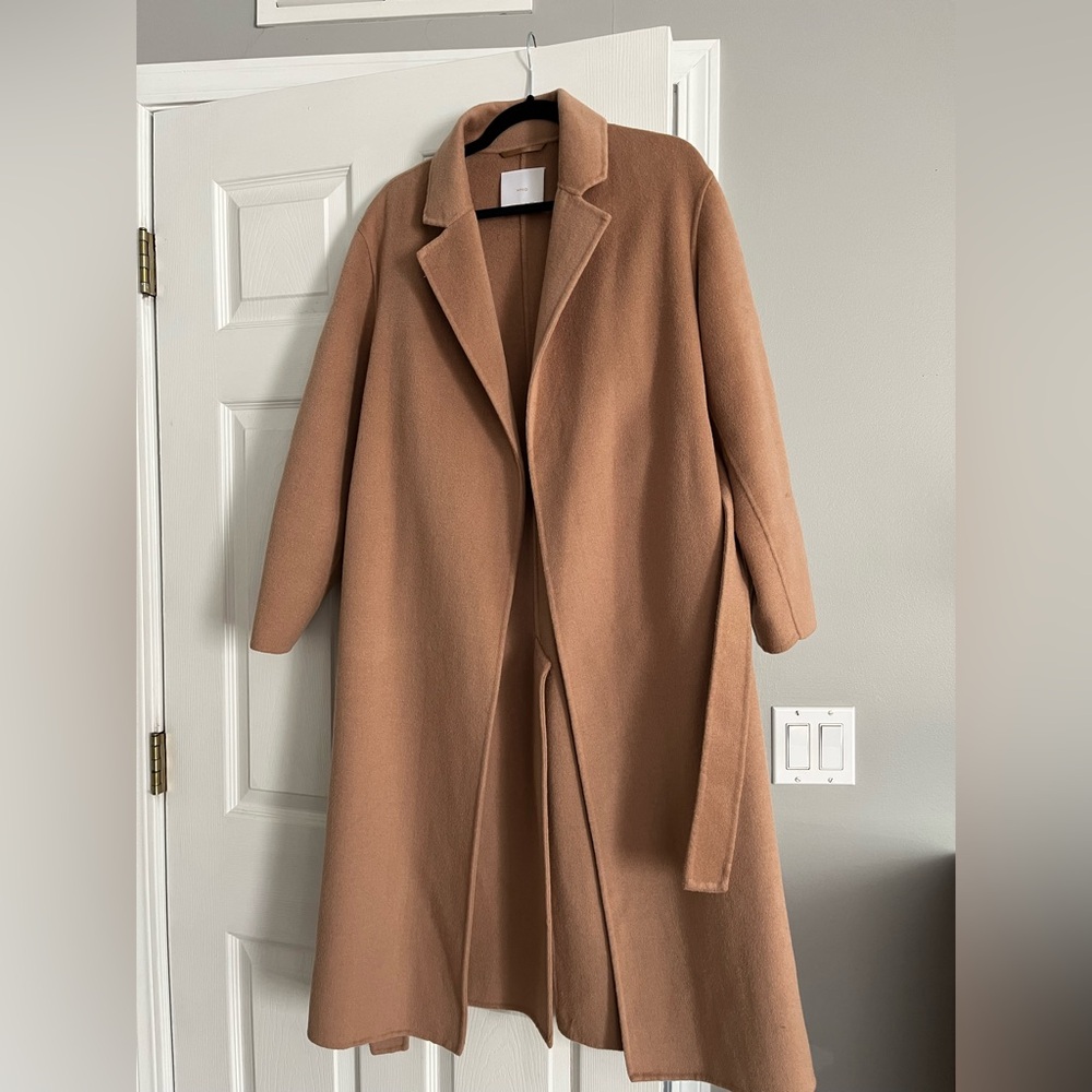 Mango Oversized Wool Blend Belted Coat XXS